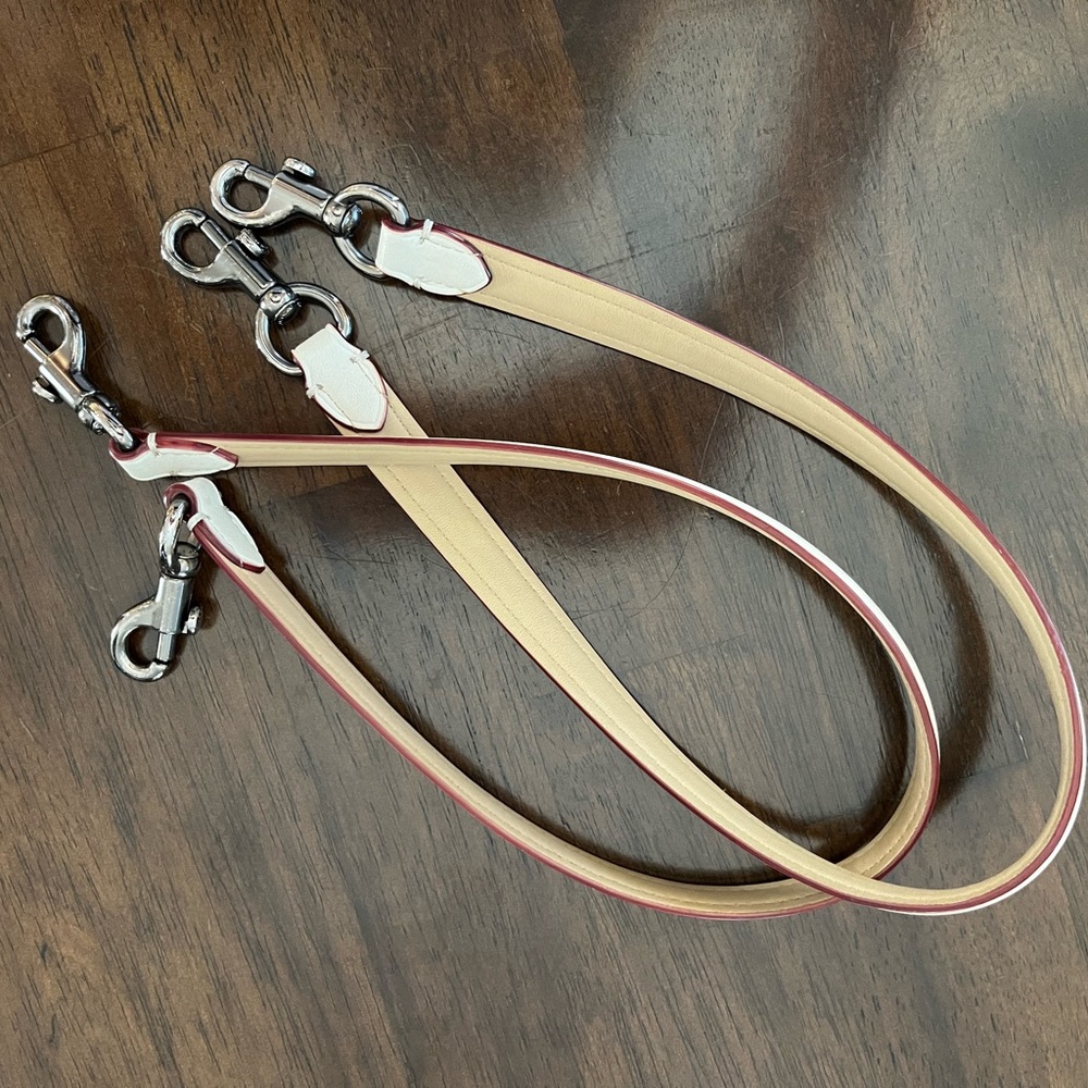 Coach Cream and Tan Pebbled Leather Shoulder Bag - Picture 3 of 10
